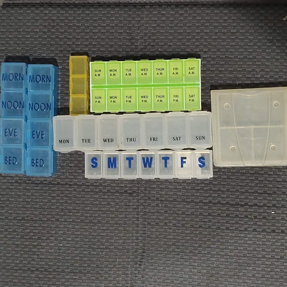 Bundle of 6 - Various Pill Organizer - Pill Container Medication Storage Box